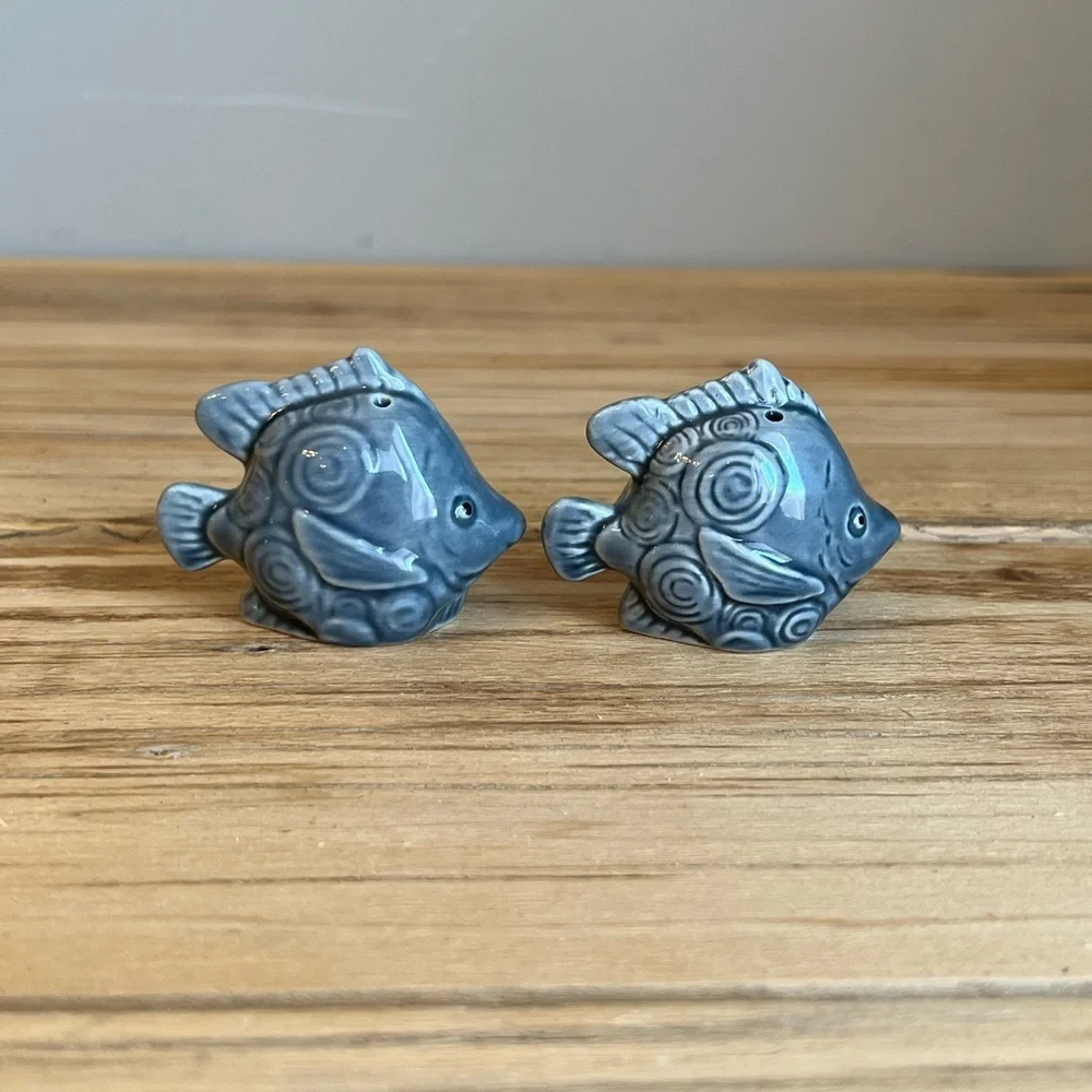 Ceramic Fish Salt And Pepper Shakers-NWOT